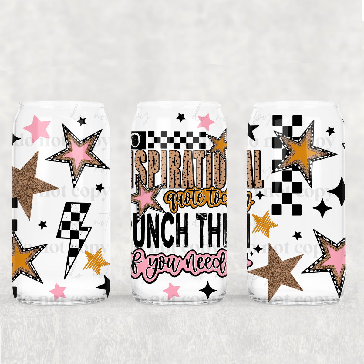 Punch them if you need to 16oz Glass Wrap