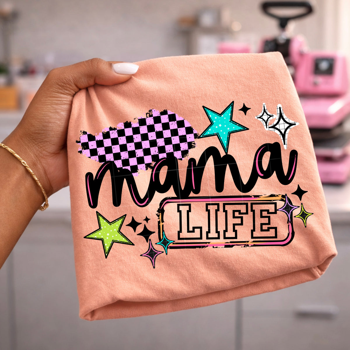 Mama Life colorful PNG