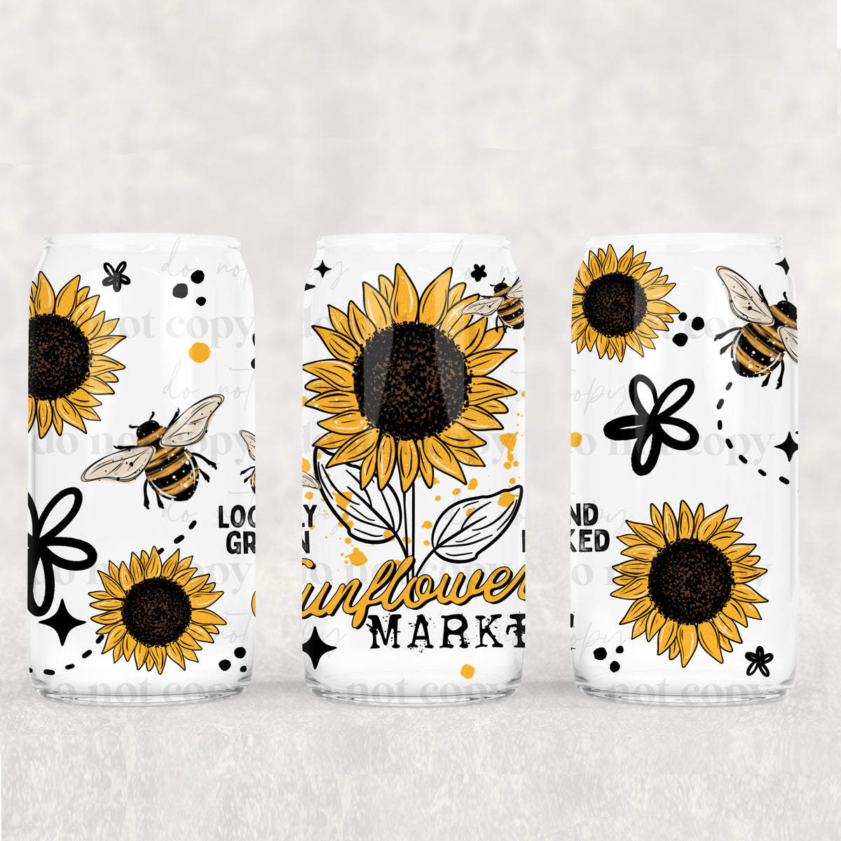 Sunflower Market 16 Oz Glass Wrap