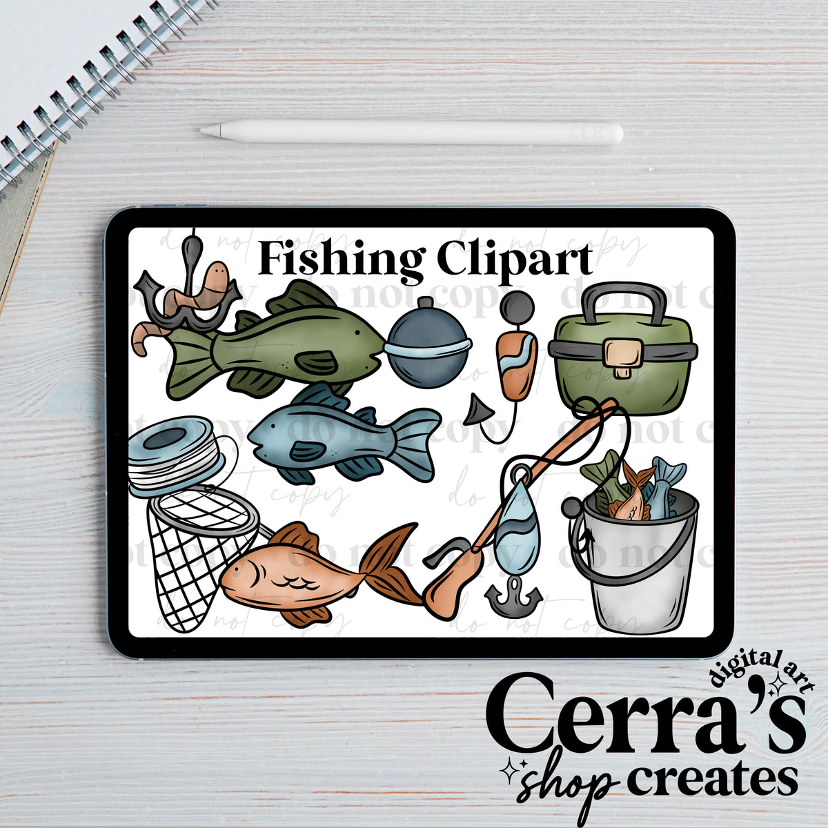 Fishing Clipart set