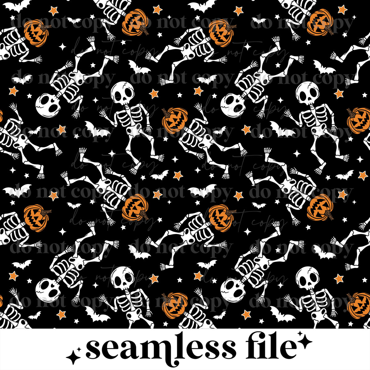 Halloween Skellies Seamless