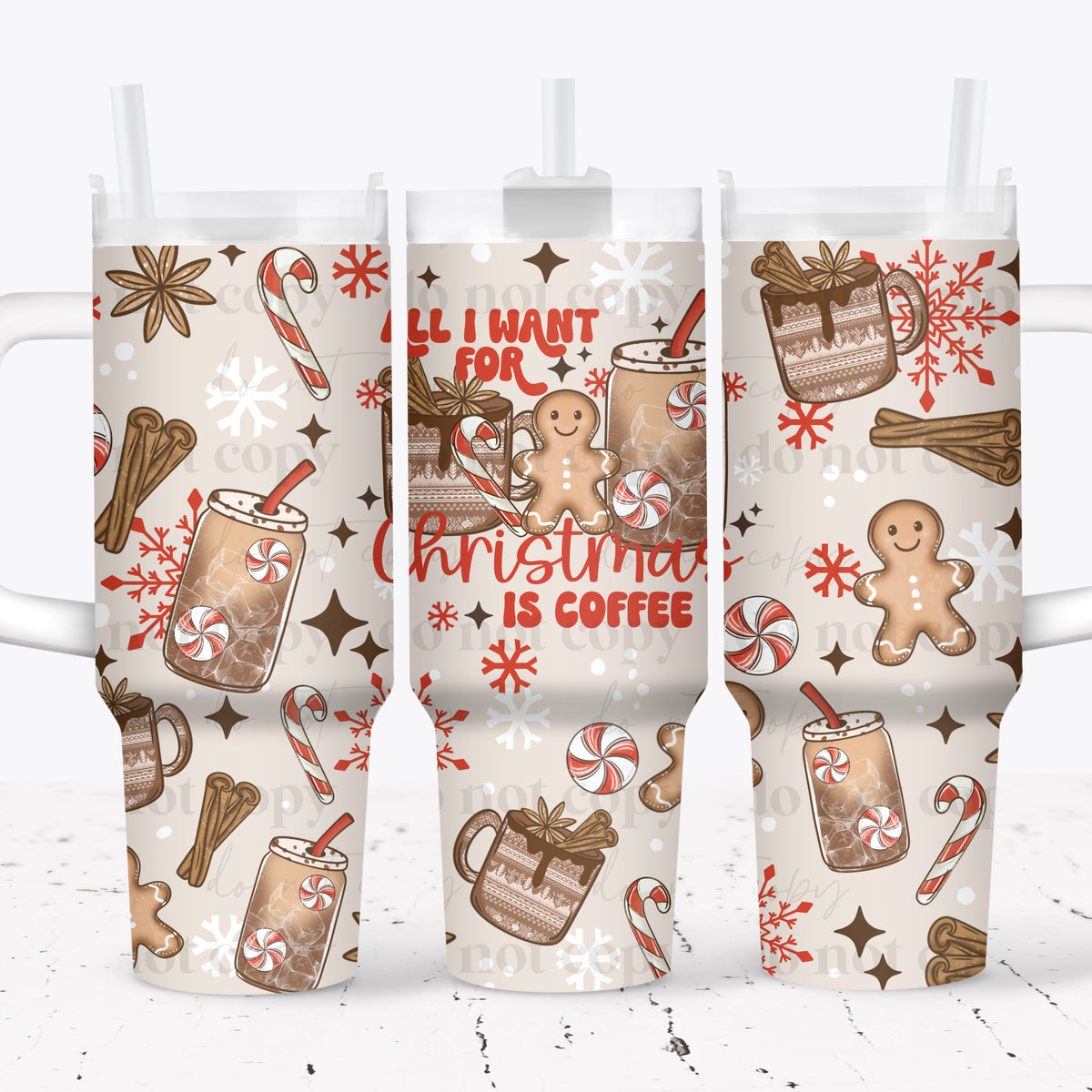 All I want for Christmas is coffee 40oz Tumbler Wrap