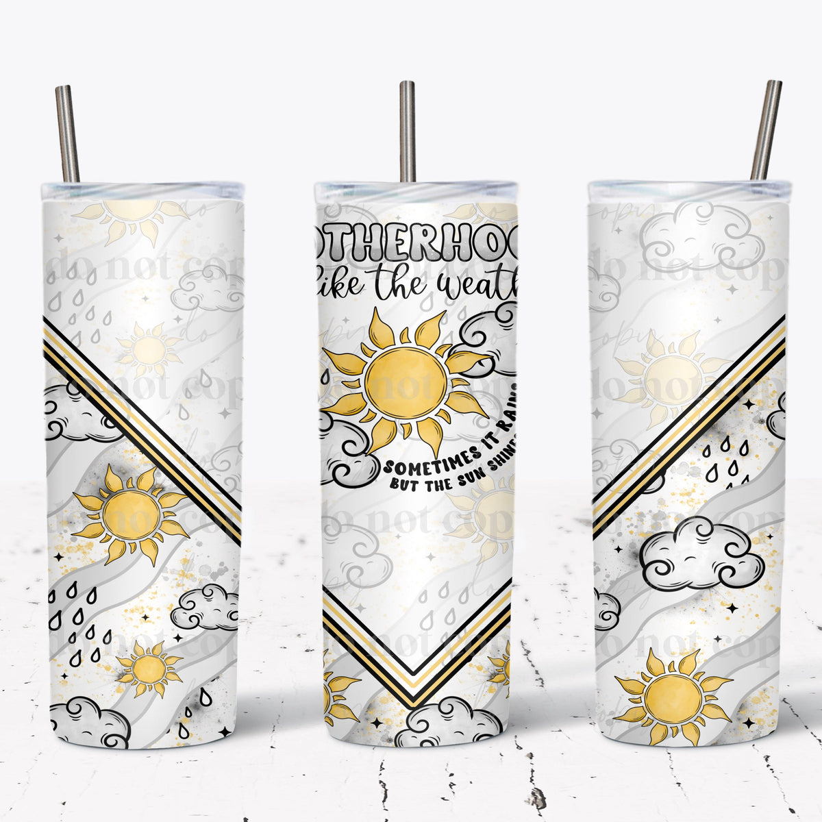 Motherhood Weather Tumbler Wrap