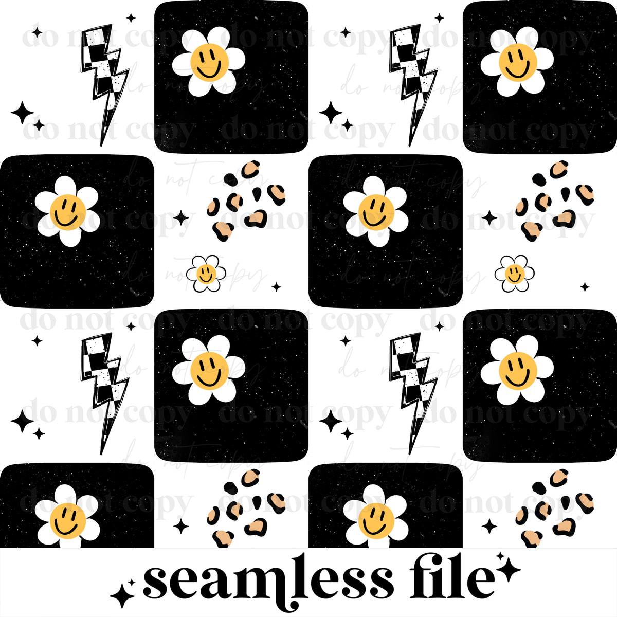 Flower Checker Seamless