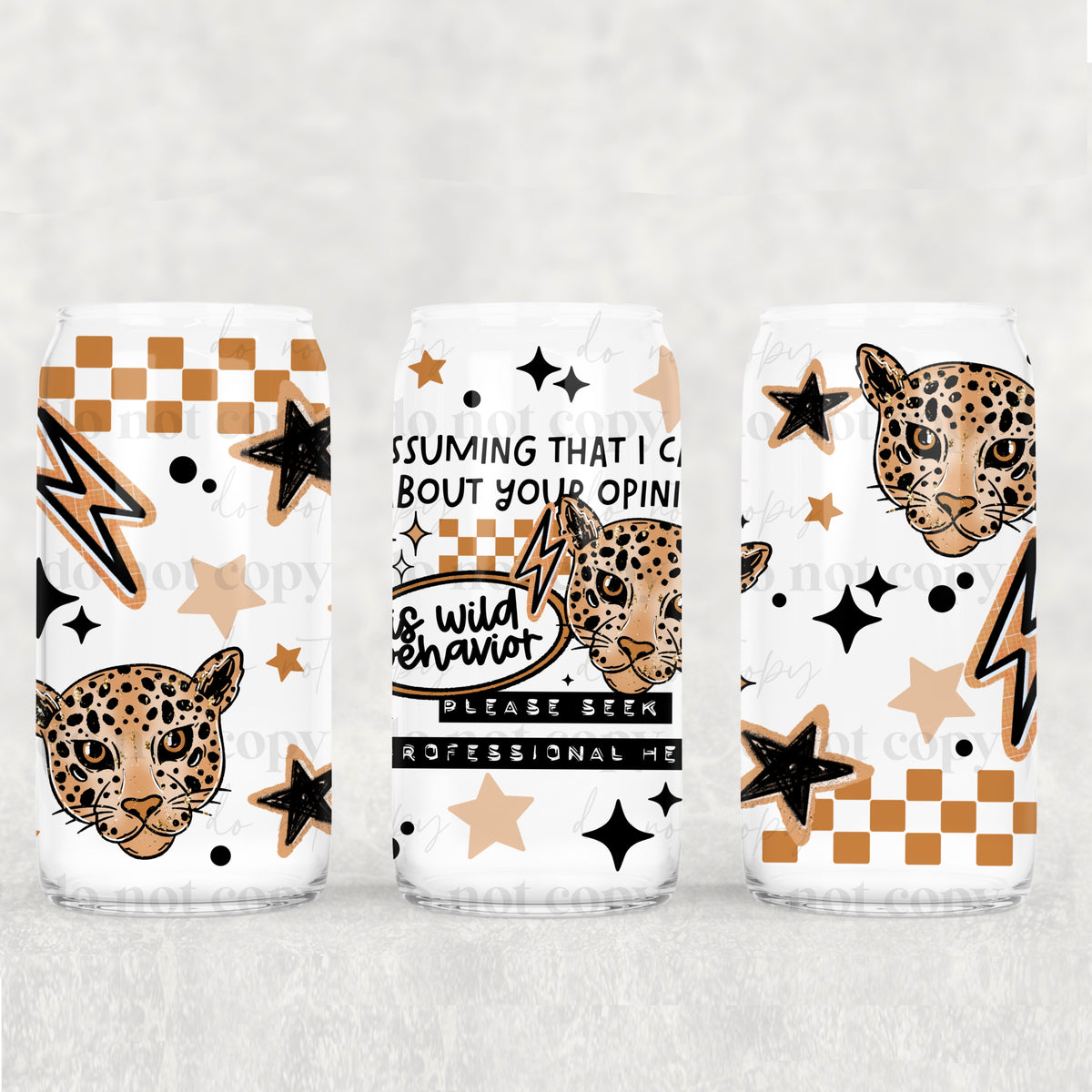 Wild Behavior 16 Oz Glass Wrap