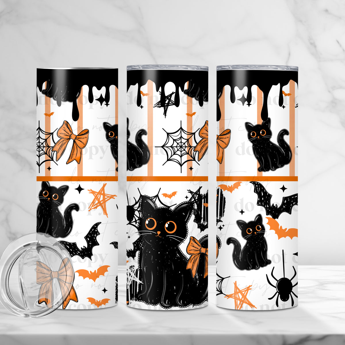 Black Cat 20 Oz Tumbler Wrap