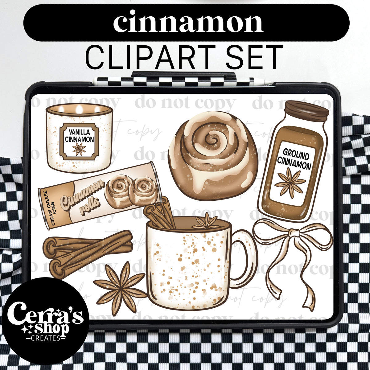 Cinnamon Clipart set