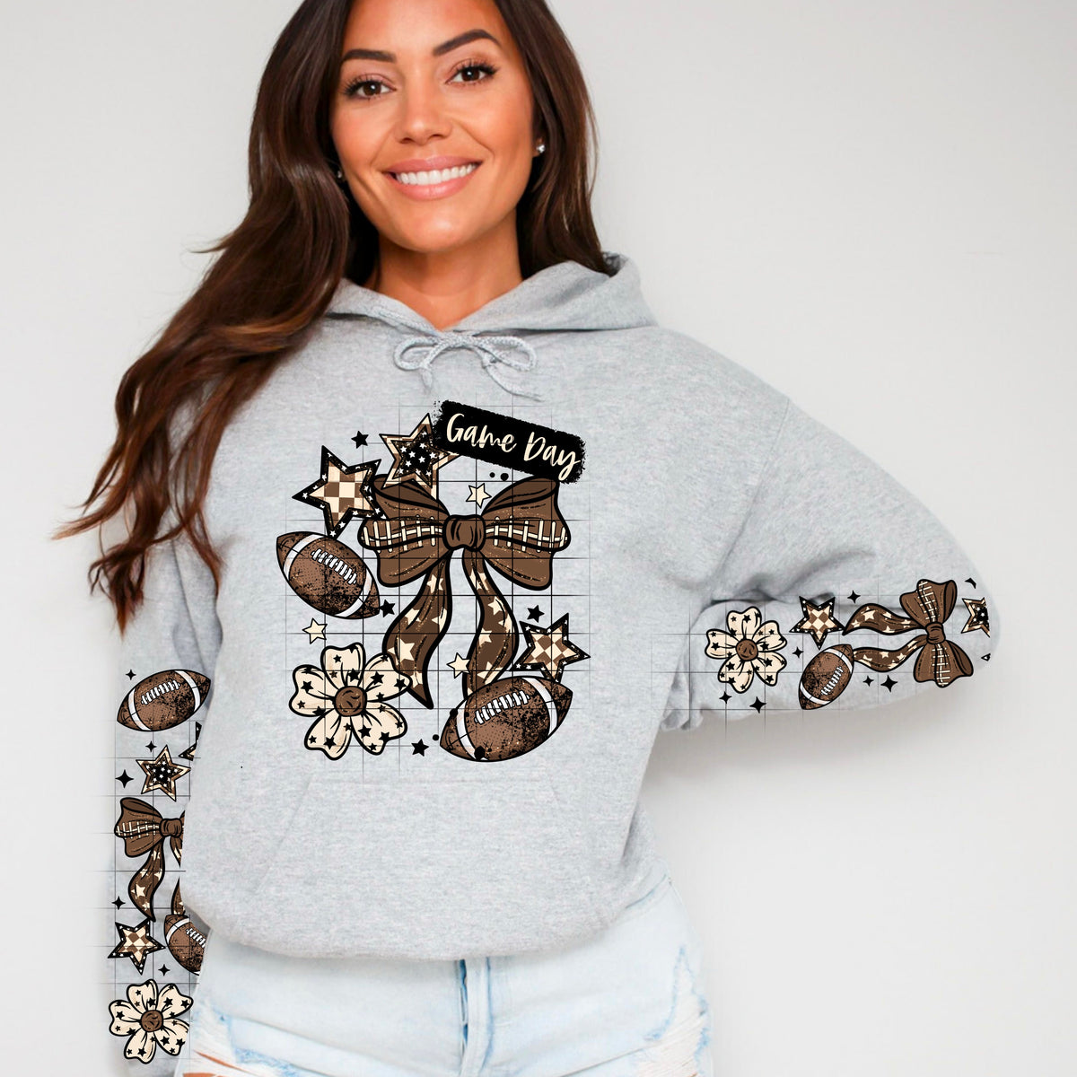 Game Day Football w/ Sleeves and bow pocket PNG