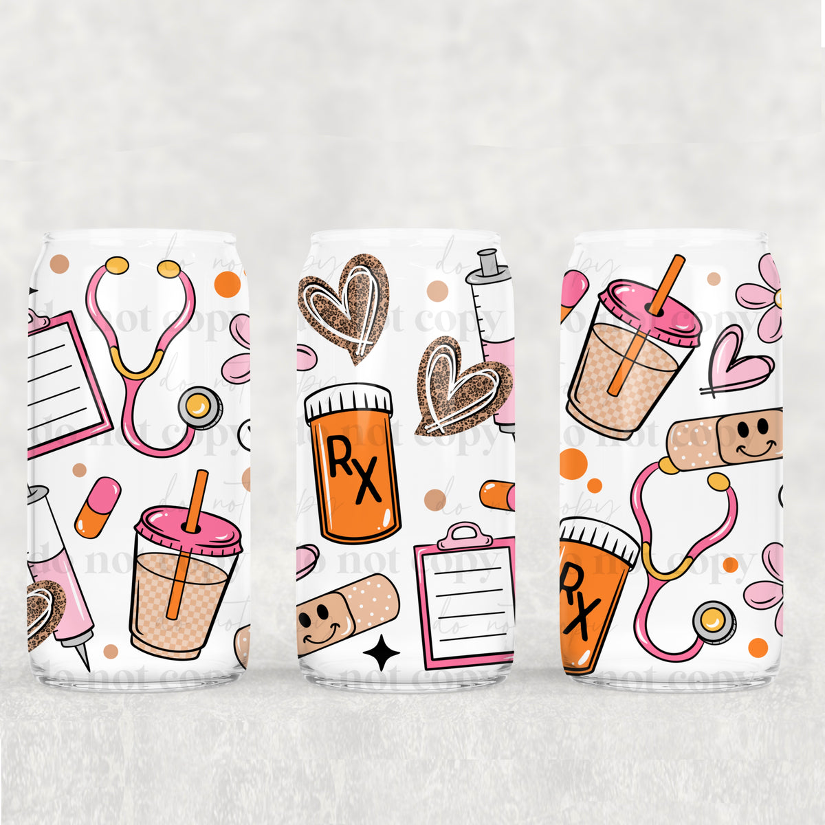 Nurse Things Glass Wrap