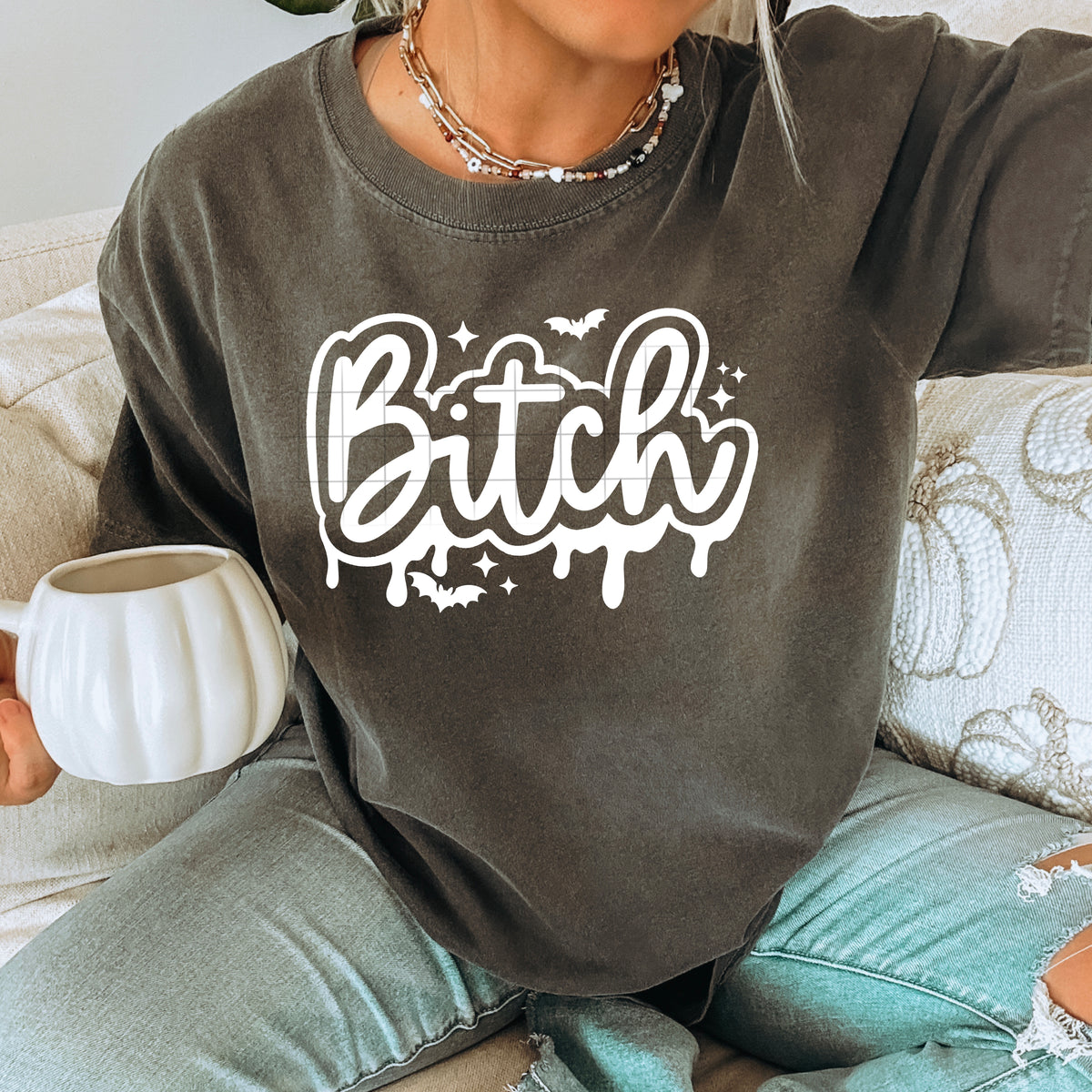Bitch Outline Single Color PNG