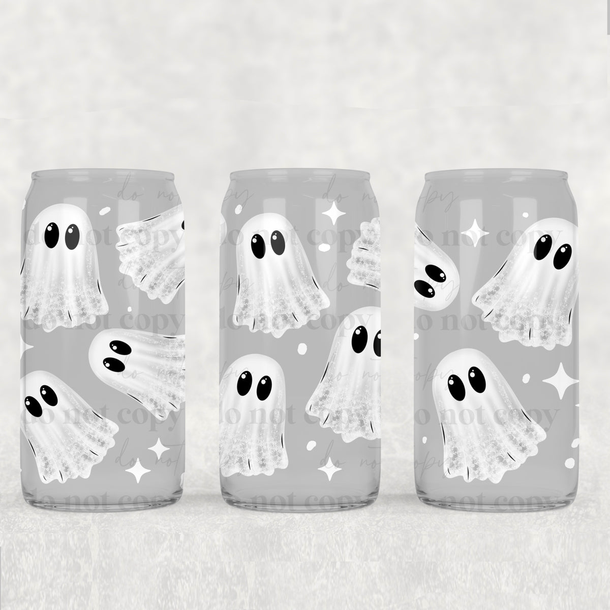 Lace Ghosts 16oz Glass Wrap