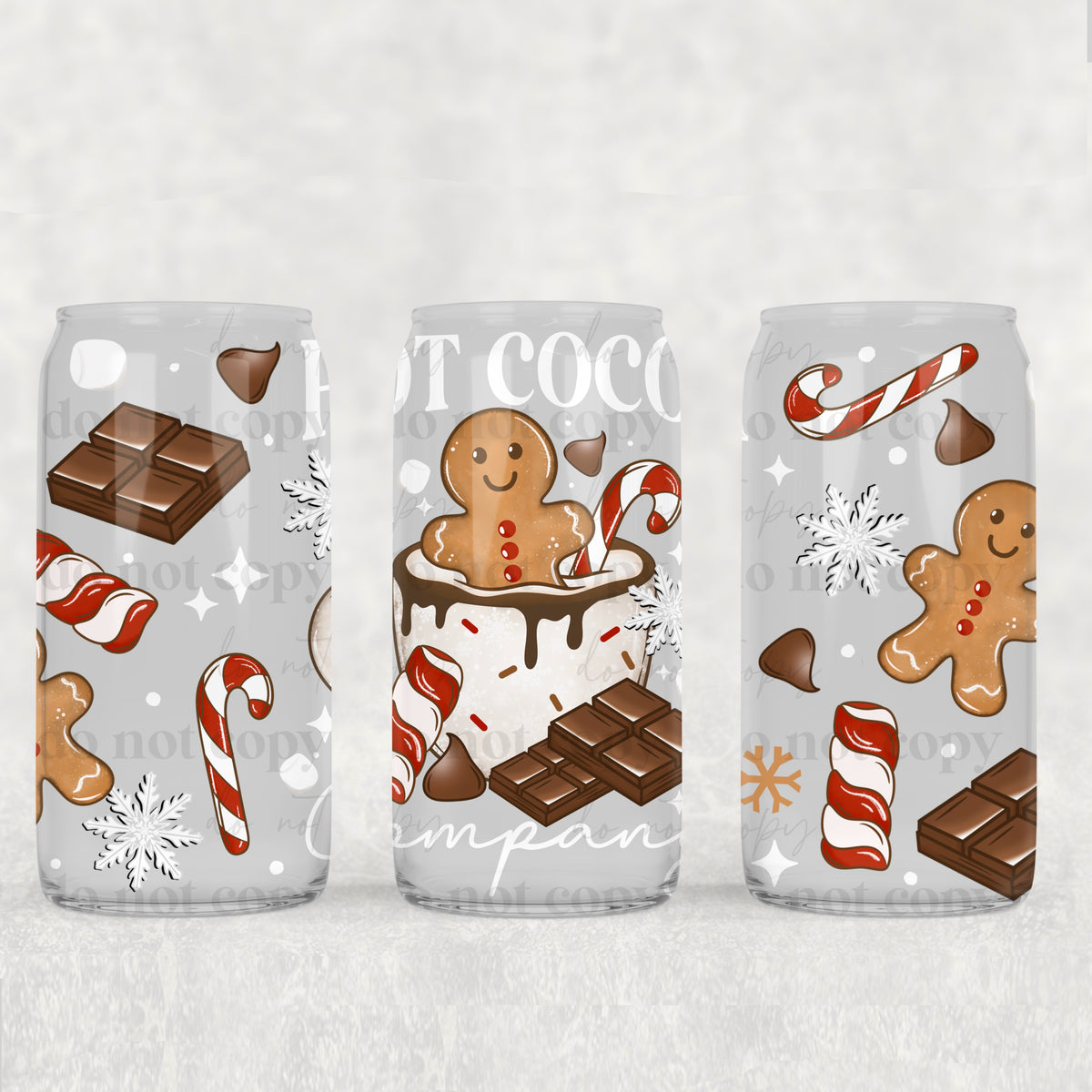 Hot Cocoa Company 16oz Glass Wrap