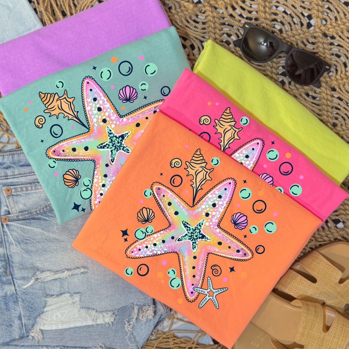 Colorful Starfish PNG