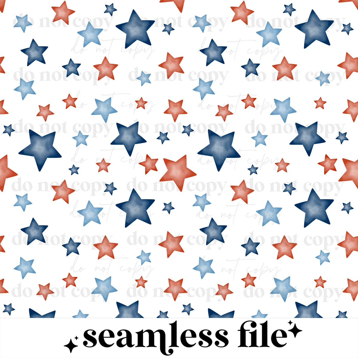 Red & Blue Stars Seamless