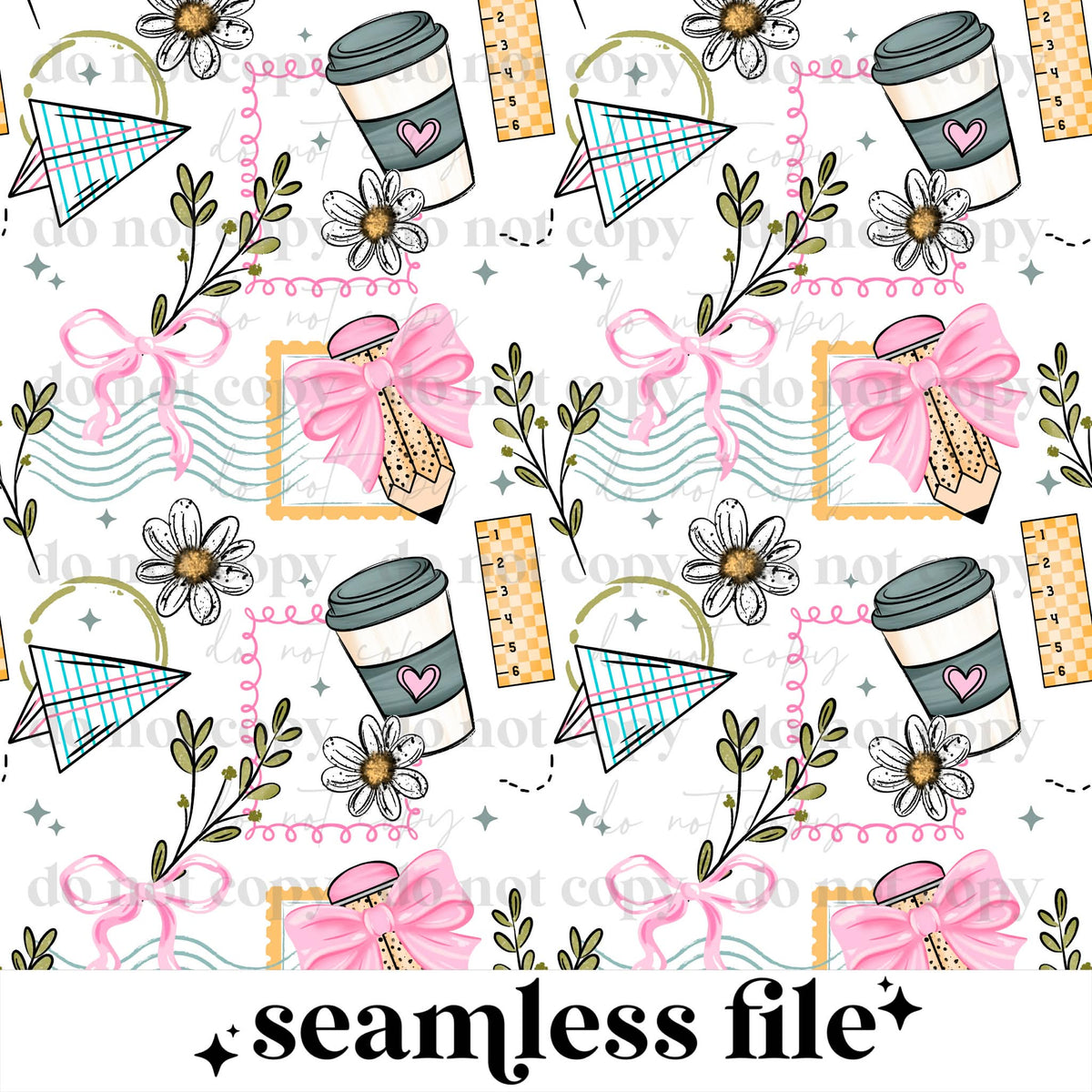 Teacher Stamp Seamless