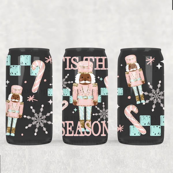 Tis the season nutcrackers 16oz Glass Wrap