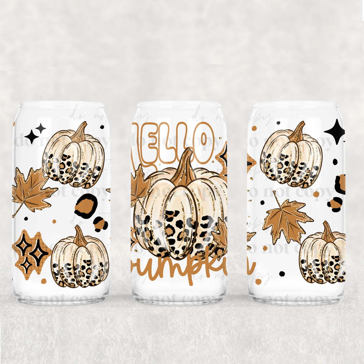 Hello Pumpkin 16oz Glass Wrap