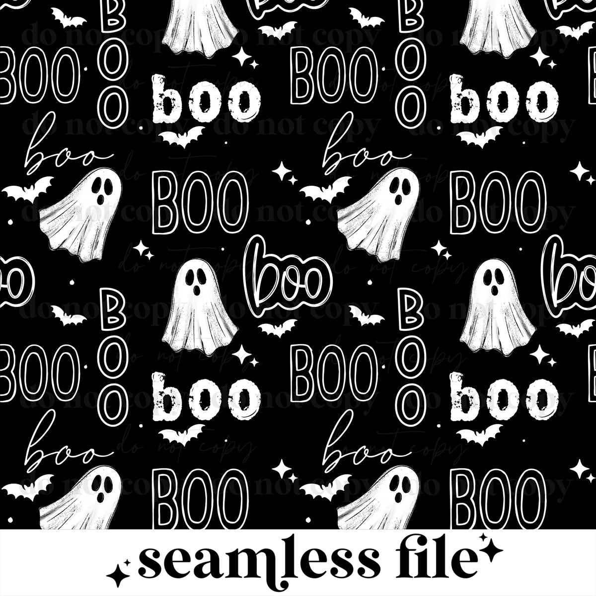 Boo Collage Seamless