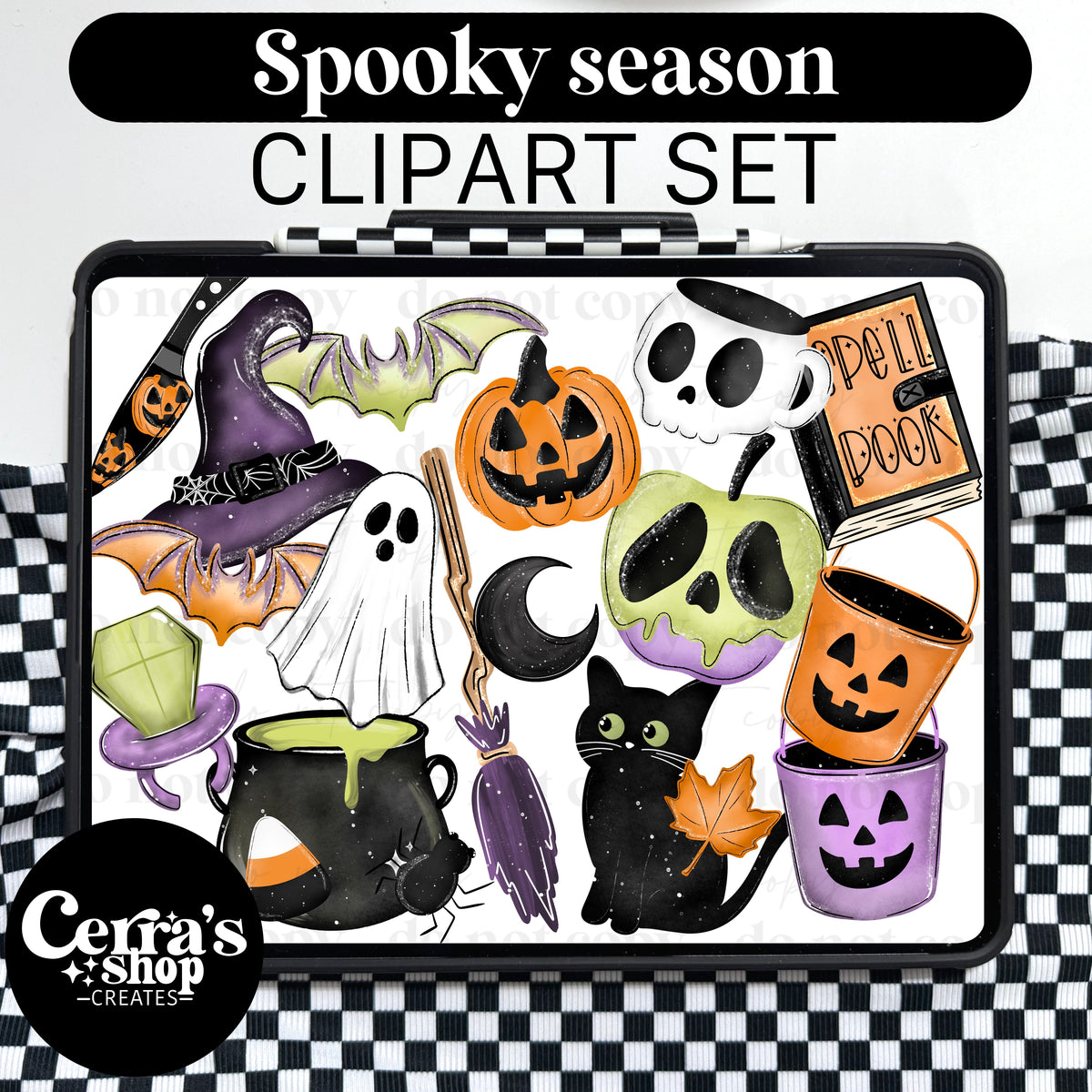 Spooky Things Clipart Set