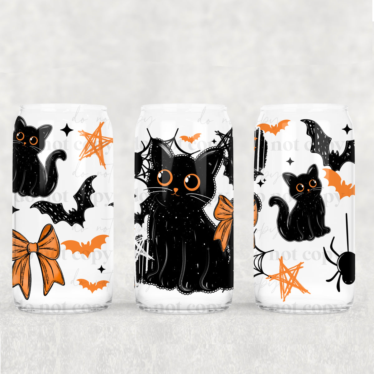 Black Cat 16oz Glass Wrap