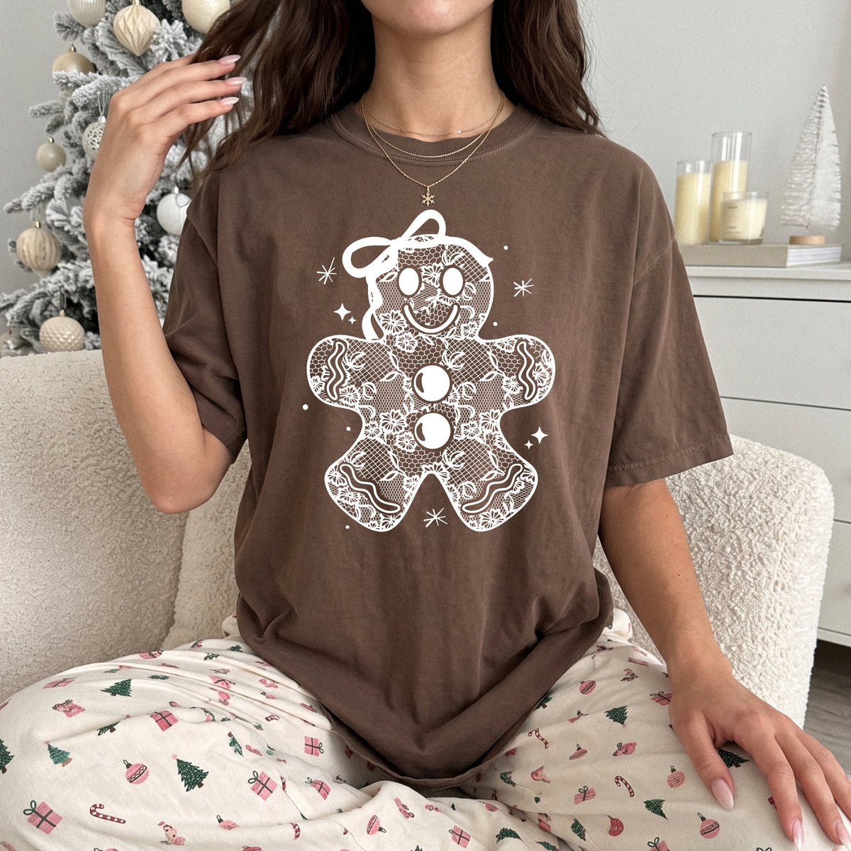 Lace Gingerbread Single Color PNG