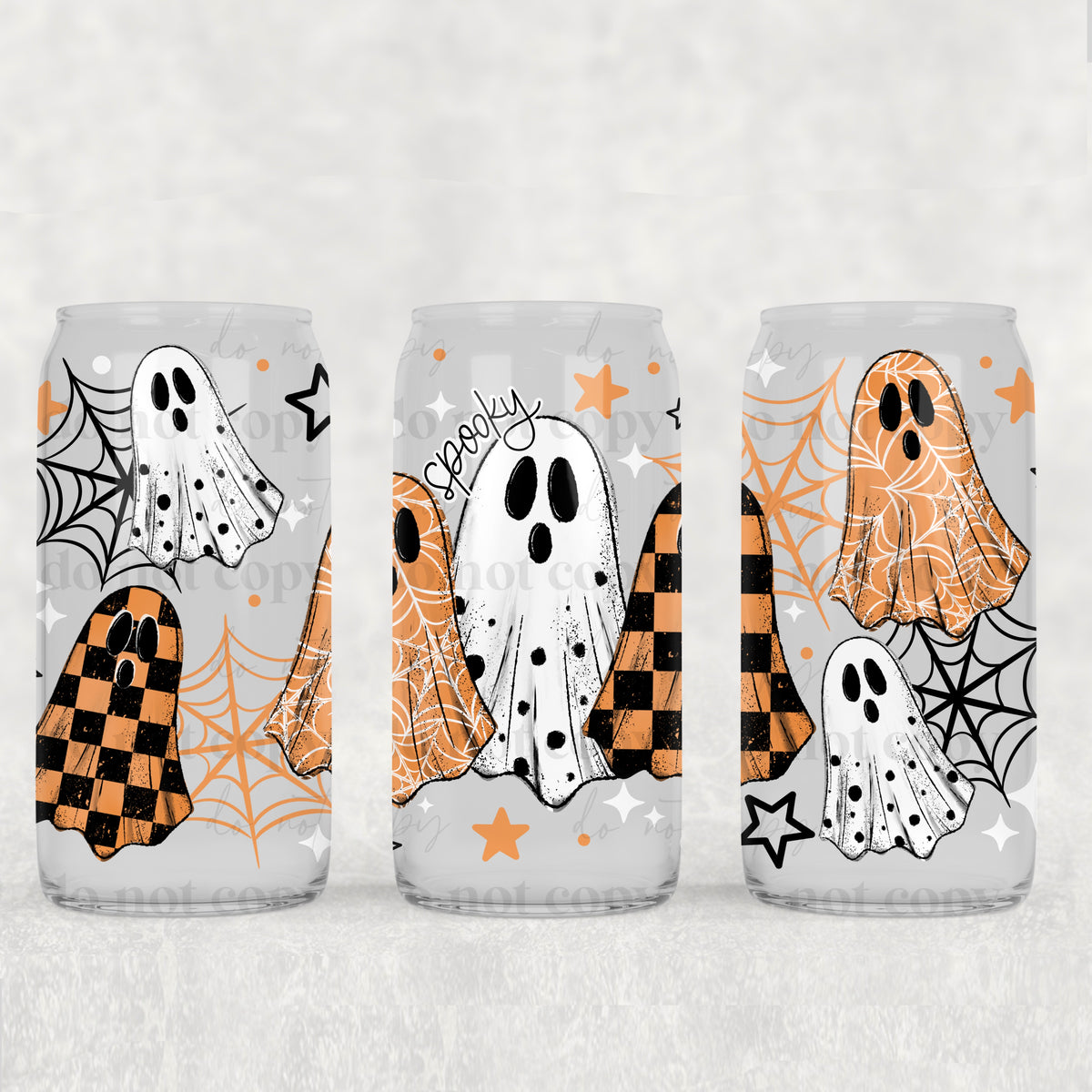 3 Ghosts 16oz Glass Wrap