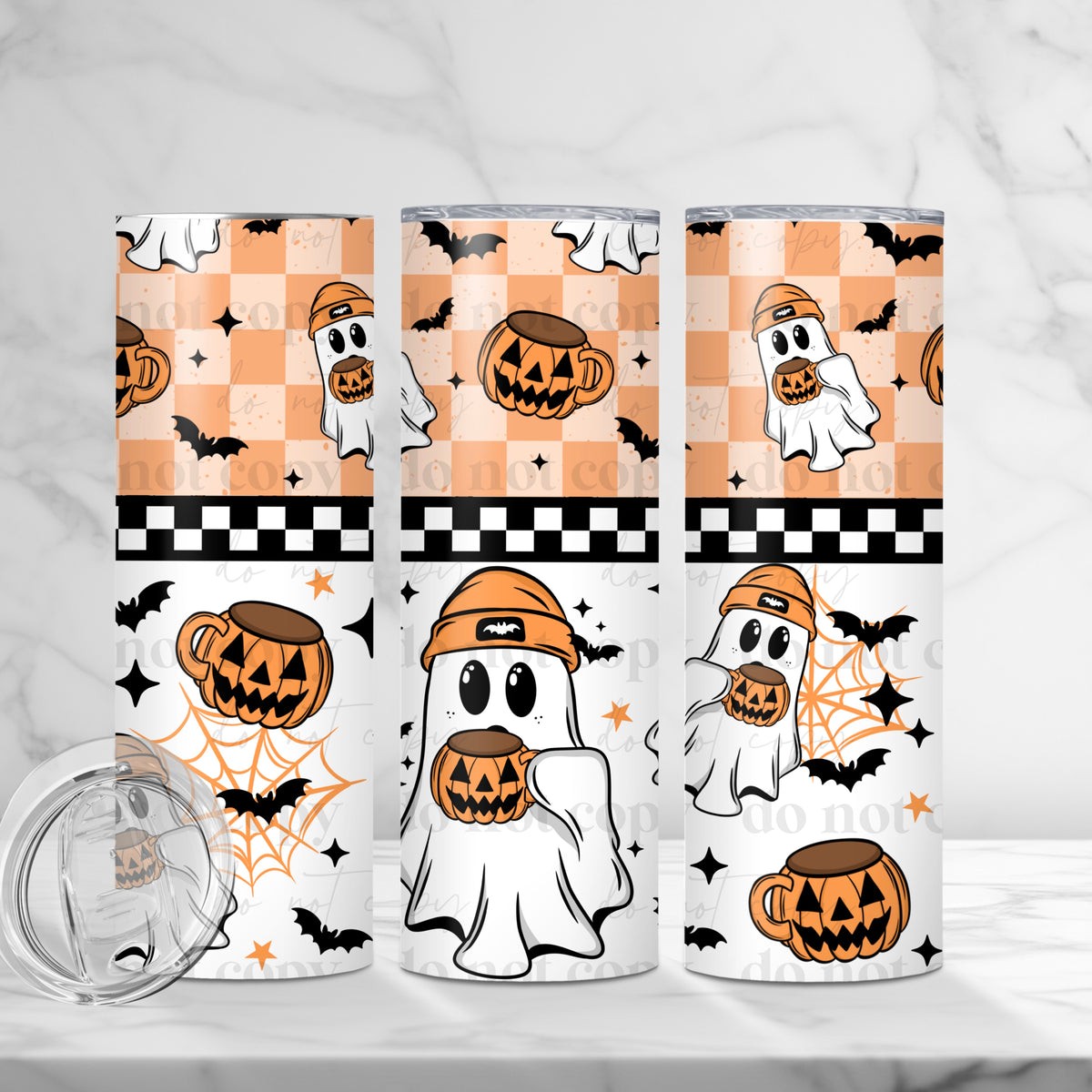 Pumpkin Mug Ghostie 20 Oz Tumbler Wrap