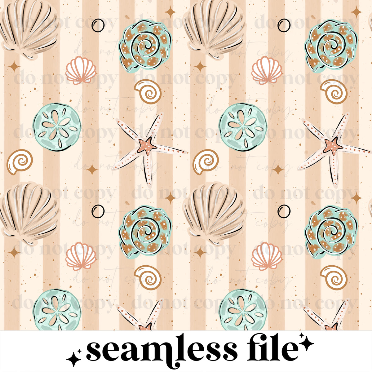Sea Shell Stripe Seamless