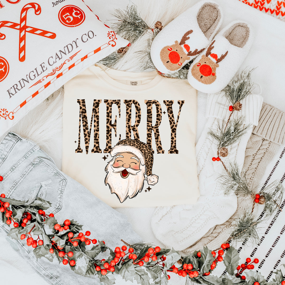 Merry Leopard Santa PNG