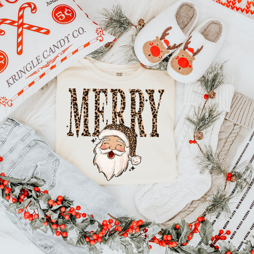 Merry Leopard Santa PNG