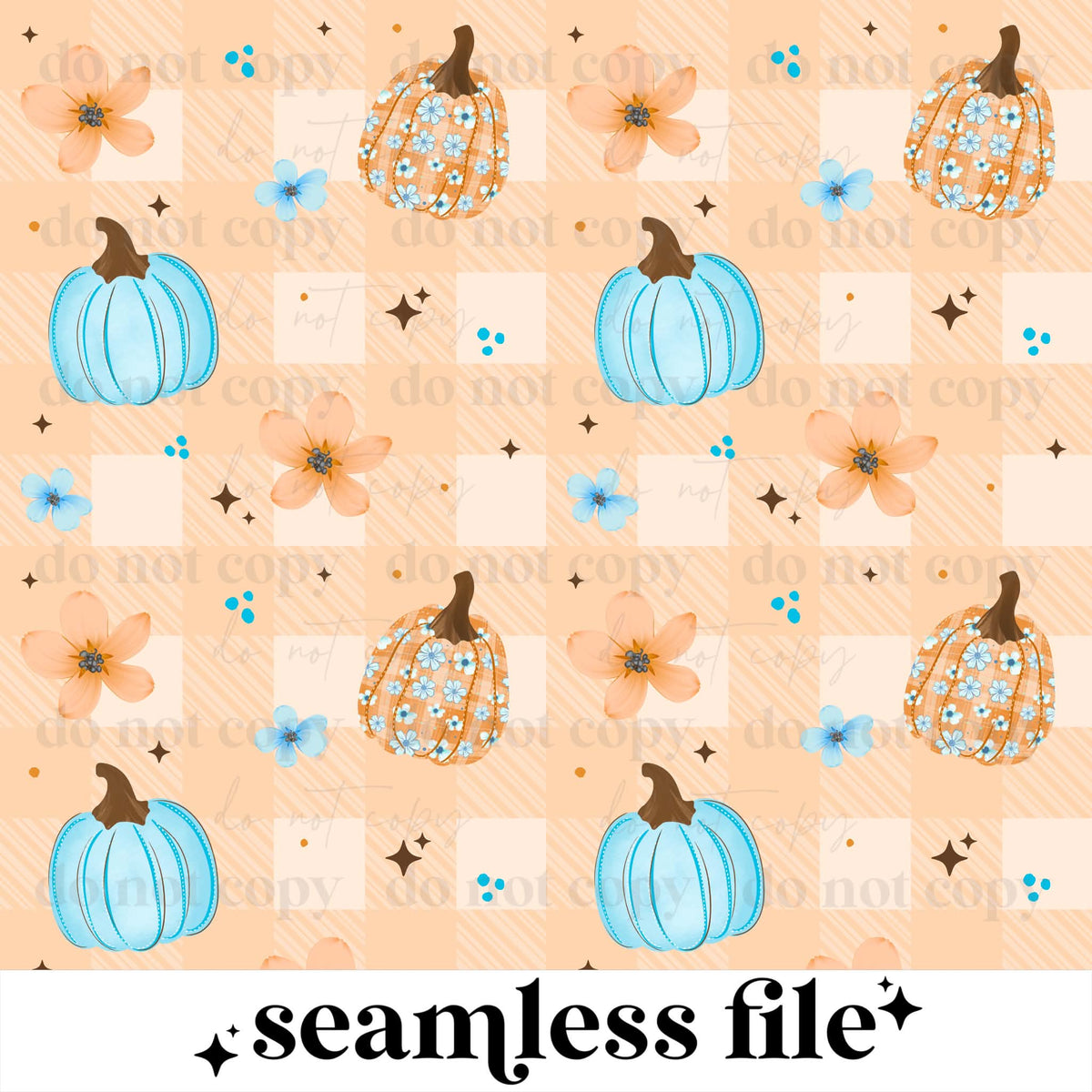 Hey Pumpkin Floral Seamless