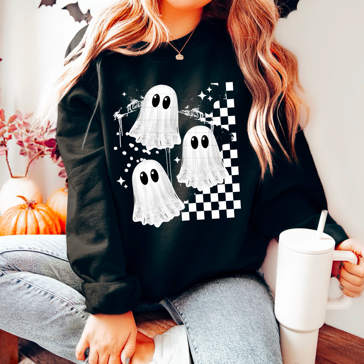 Grunge Lace Ghosts PNG full color