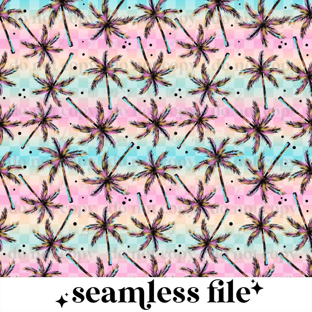 Colorful Palms Seamless