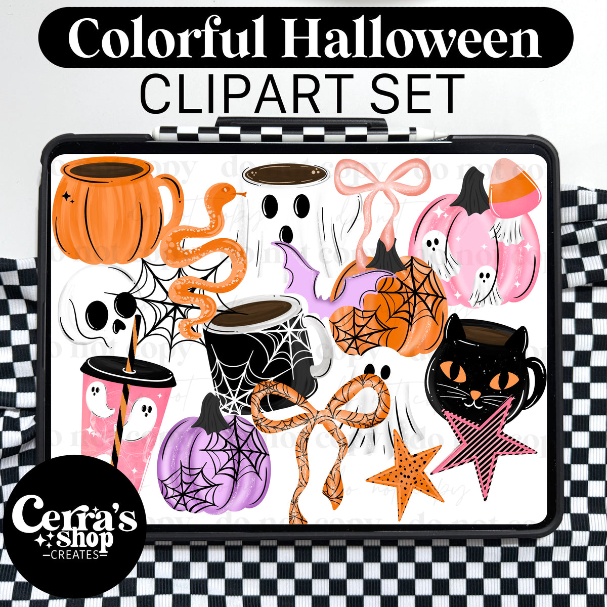 Colorful Halloween Clipart Set