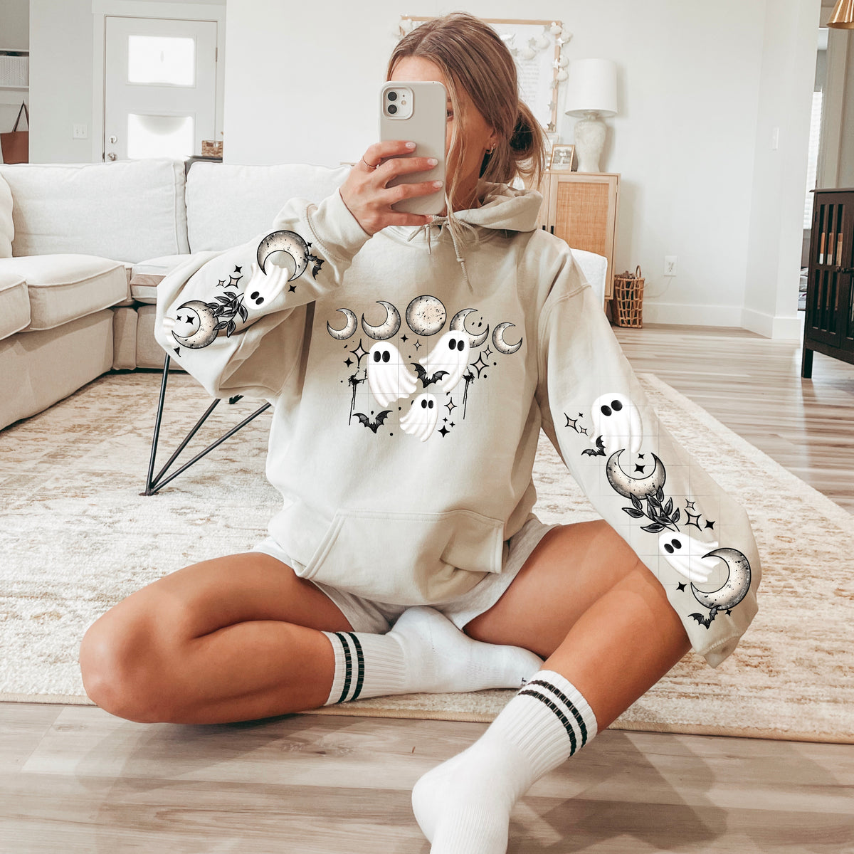 Ghosts and Moons w/ Sleeves PNG