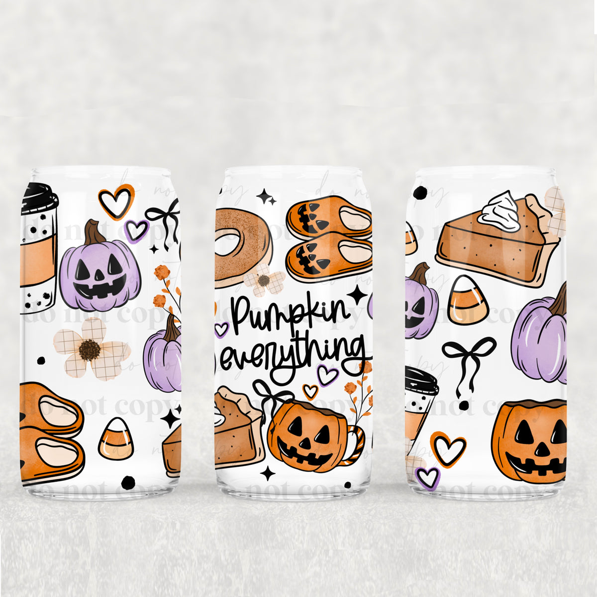 Pumpkin Everything 16oz Glass Wrap