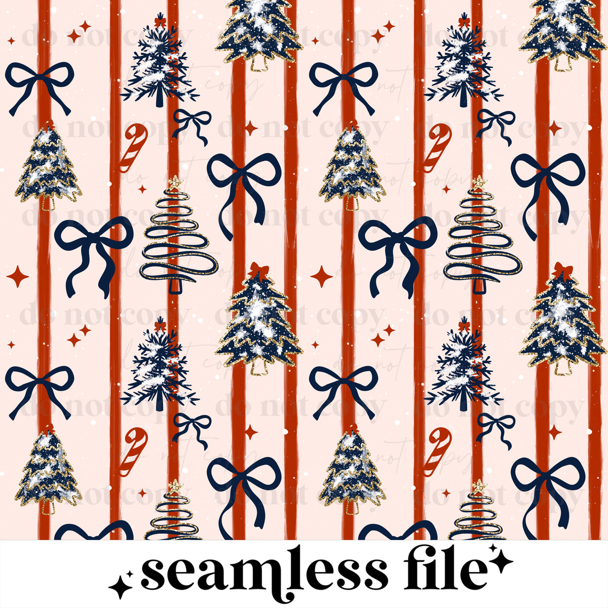 Merry Bright Trees Seamless