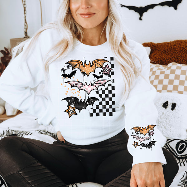 Grunge Patterned bats PNG