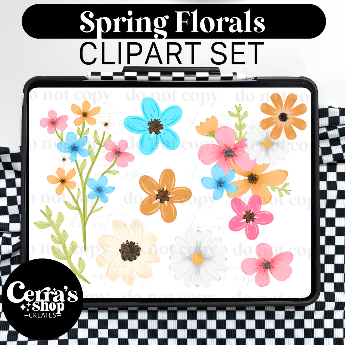 Spring Flowers Clipart set