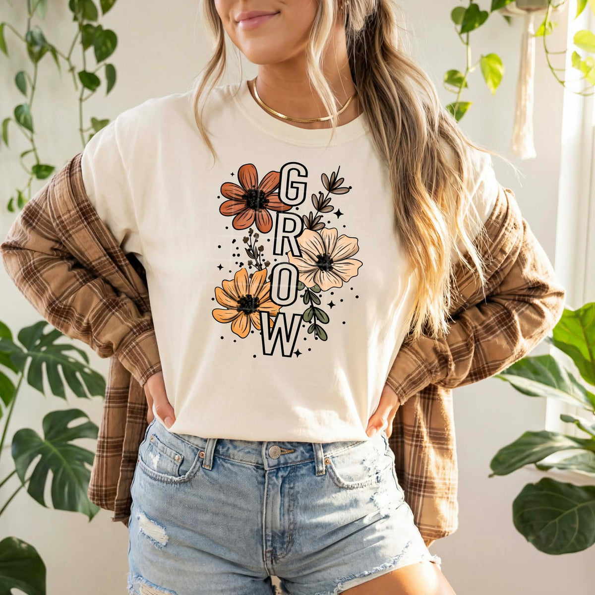 Vertical Floral Grow PNG