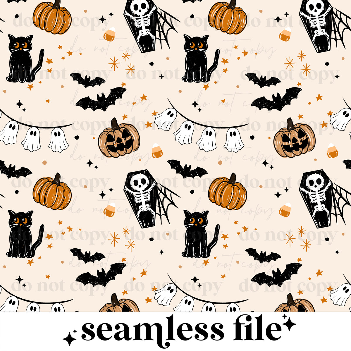 Wake Me Up When It’s Halloween Seamless