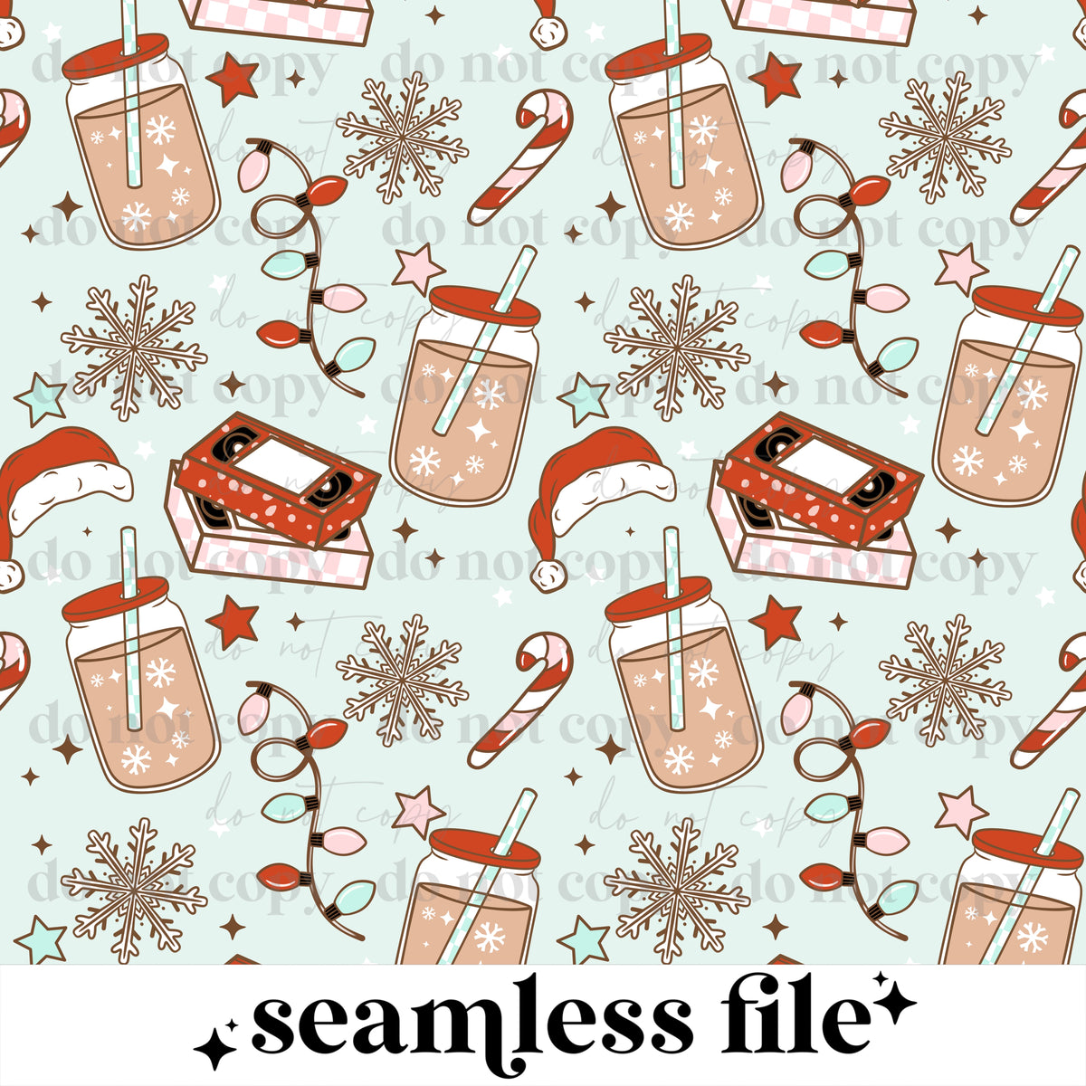 Coffee and Christmas Movies Seamless