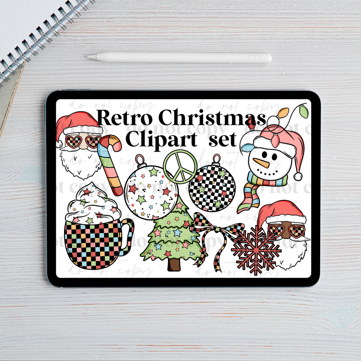 Retro Christmas Clipart