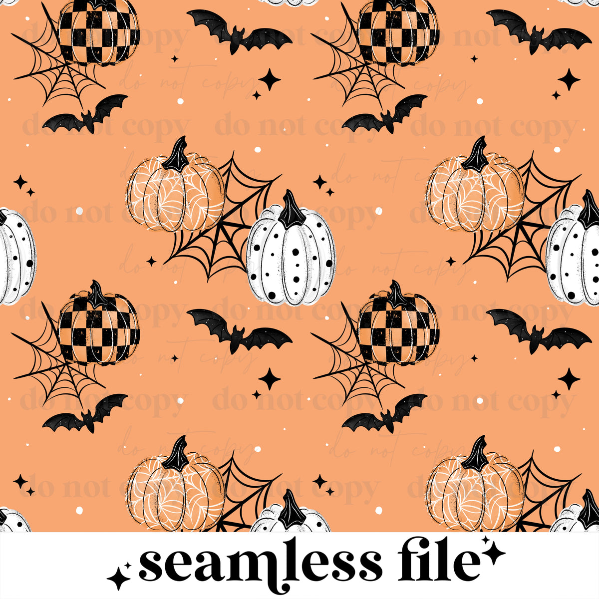 Hello October Pumpkins Seamless