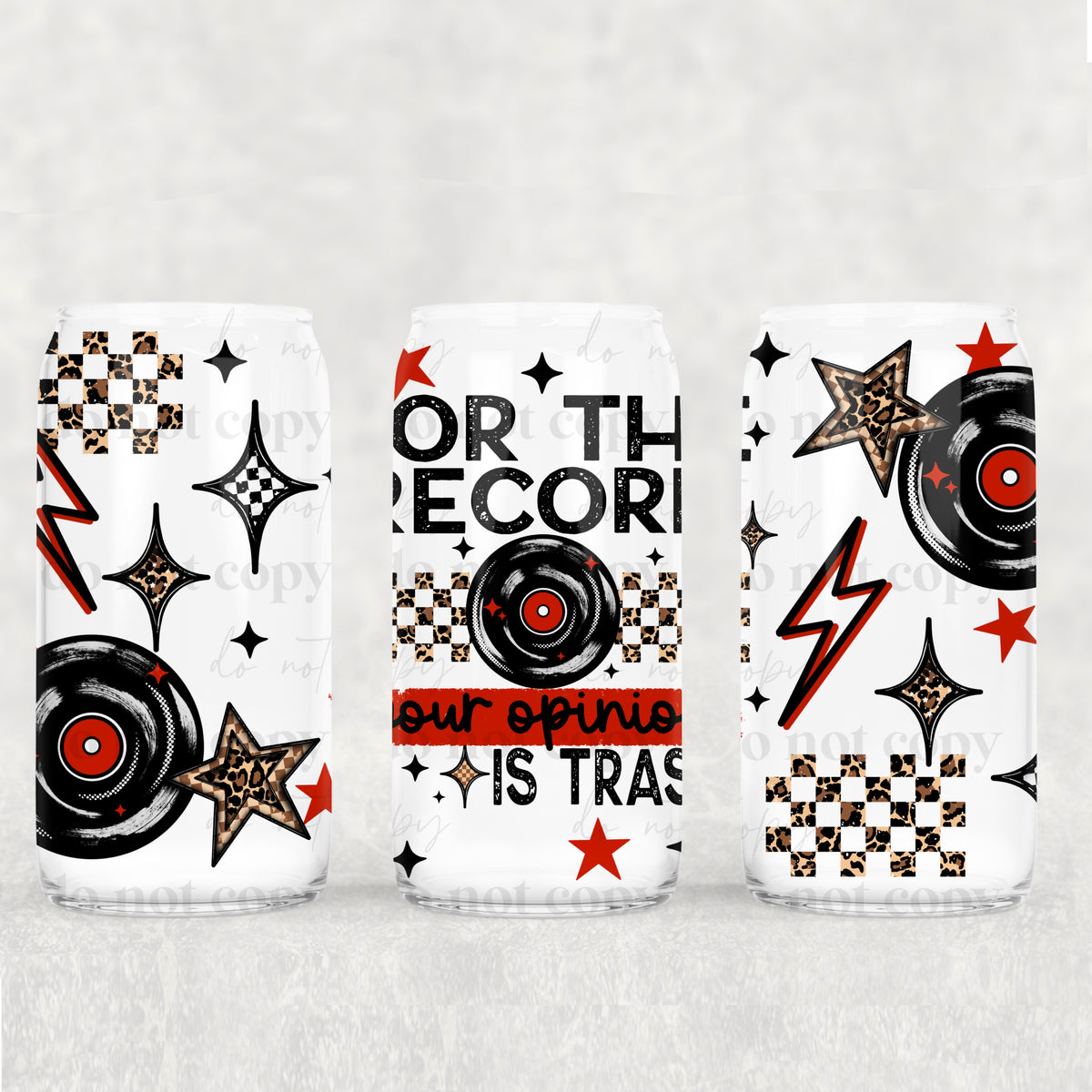 Your opinion is trash 16oz Glass Wrap