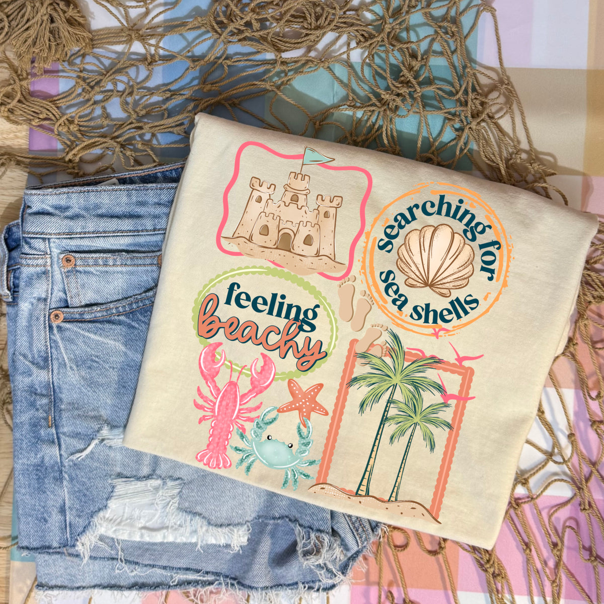 Feeling Beachy Frame PNG