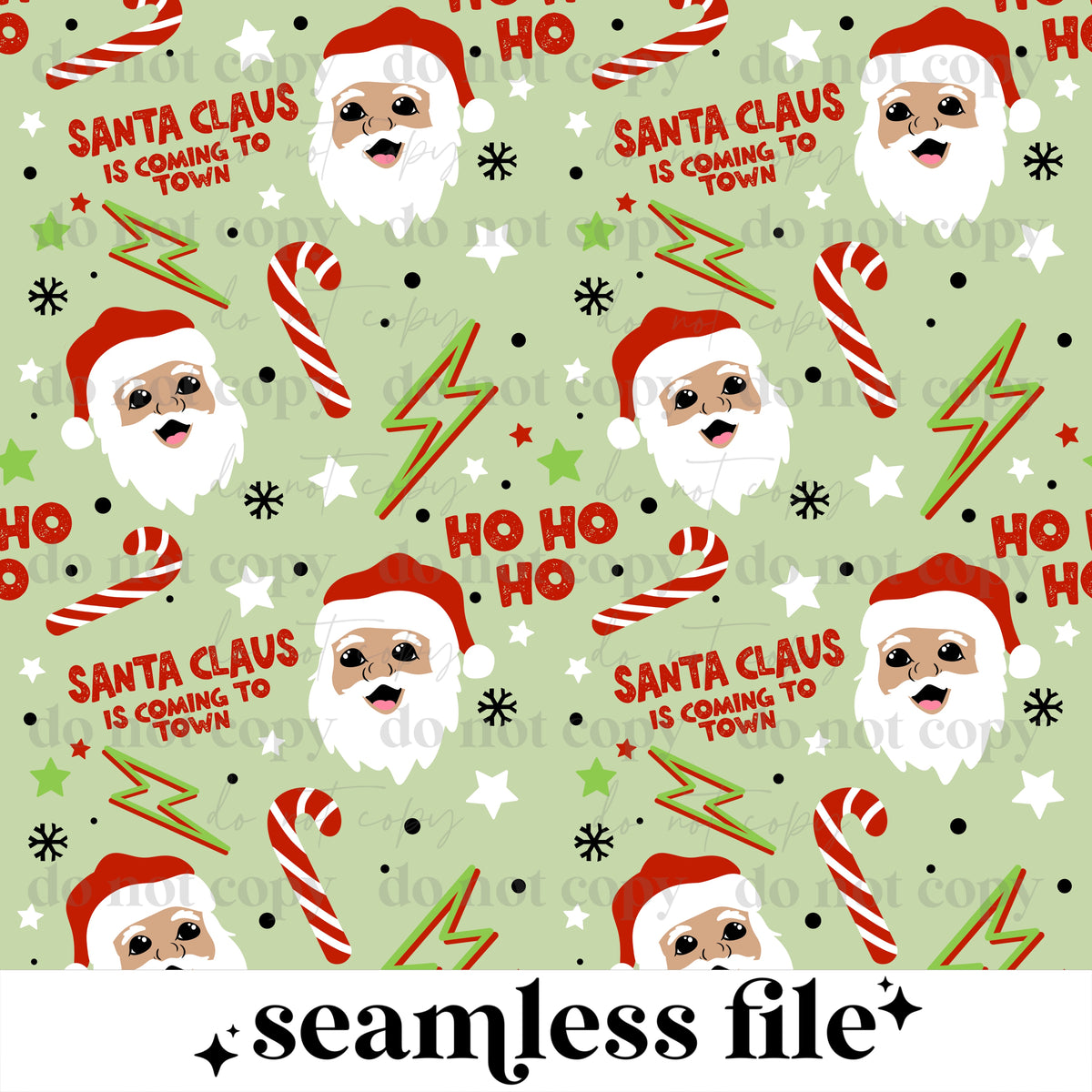Santa Claus boy Seamless (2 skin tones)
