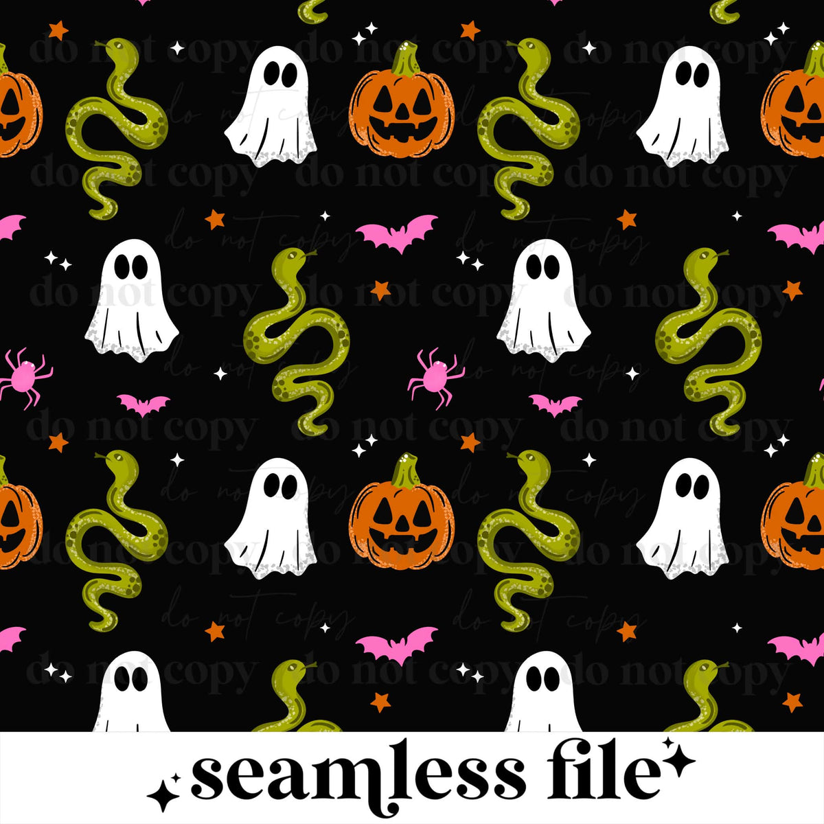 Ghostie Snake Seamless
