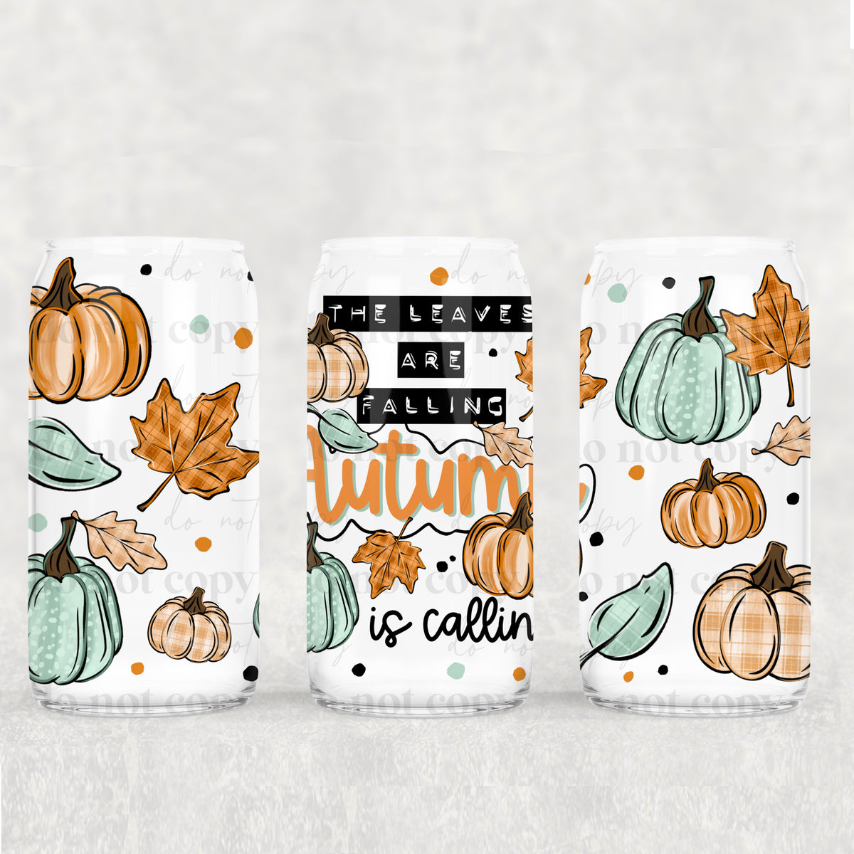 Autumn is calling 16oz Glass Wrap