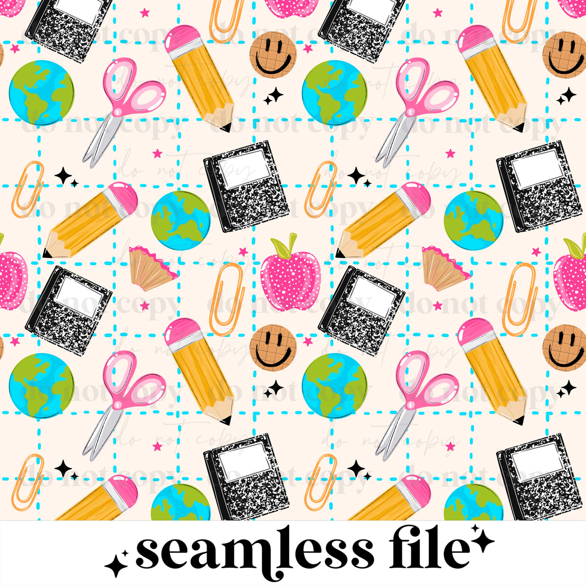 School Supplies Seamless